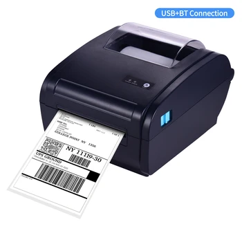 Impresora térmica de Etiquetas para 4x6 Envío de la Etiqueta del Paquete de 160 mm/s USB y BT Conexión de la Impresora Fabricante de Etiquetas de la etiqueta Engomada de Max.110mm de Papel