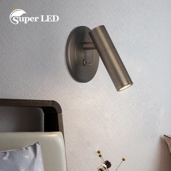 Moderna de Carga Inalámbrica Cubierta de Lámpara de Pared USB Interruptor de Iluminación de Lectura de Luz de Pared de la Sala de estar de la Mesilla de Lámpara de Proyector