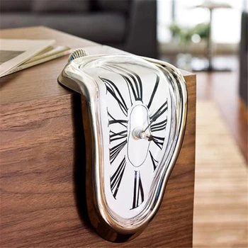 Reloj De Pared De Diseño Moderno De Fusión Distorsionada Relojes De Pared Decoración De Regalo Casa Jardín Surrealista De Salvador Dalí Estilo De Reloj De Pared