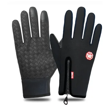 QFD02 impermeable al aire libre de la pantalla táctil guantes para los hombres del montañismo ciclismo esquí a prueba de viento polar de las mujeres guantes dedo completo