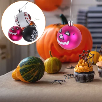 12 Pcs De Halloween Colgar Bolas De Decoración De Los Árboles Que Cuelgan Bolas De Adorno De Plástico Decorados Decorar El Árbol