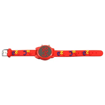 Pantalla LED Impermeable de Deportes Electrónicos Reloj de Silicona Sólida Carta de Banda Digital de Pulsera de la Muñeca Para que los Niños los Regalos de Cumpleaños de Relogio