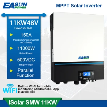 EASUN 11000Va Híbrido Soalr Inversor 230V 48V Mppt 500Vdc PV de Entrada Salida Dual 150A Cargador Solar de Apoyo de Litio BMS con Wifi