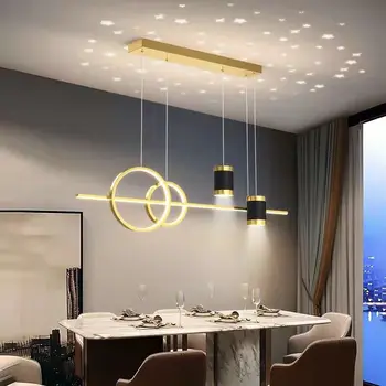 2023 Nueva XINGX Comedor Lámpara de Cielo Estrellado de Comedor lámpara de Araña de estilo Moderno Minimalista Comedor Mesa de Comedor Bar Creativas Lámparas
