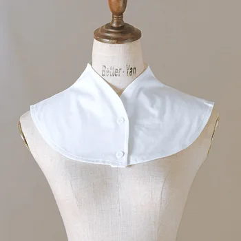 La moda Falsos Collar para las Mujeres y de los Hombres, Camisa Desmontable Collar Elegante Blusa Tops Falso de la Solapa de las Mujeres de los Lazos de Accesorios