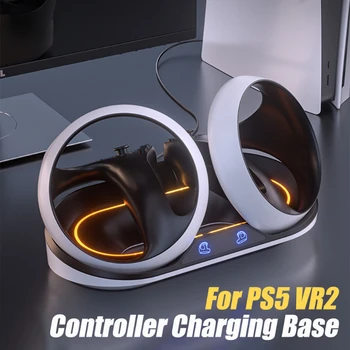 Para PS VR2 Controlador de Muelle de Carga con Luz RGB Cargador Pie de la Estación de Prevención de Caídas para PS5 VR2 VR Gafas Accesorios