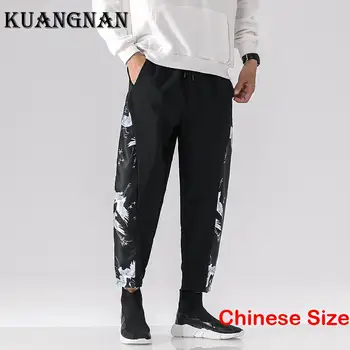 KUANGNAN Impreso de Nuevo en los Pantalones para Hombre Japonés de Ropa de los Hombres Pantalones coreana de Ropa de Verano de Corredores de Venta de Nave 3XL 2023
