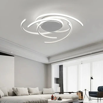 Moderno, Negro, Blanco LED lámpara de Araña lámparas de Techo en sala de estar Dormitorio-Estudio con Balcón interior del Hogar iluminación Accesorios de la Lámpara de Techo