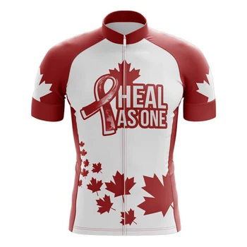 Nuevo Estilo de los Hombres de Canadá Jersey de Ciclismo Tops de Manga Corta de Bicicletas BTT de Descenso de la Camisa de Bicicleta de Carretera de Equipo de Deportes de Verano de la Ropa
