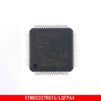 1-10PCS STM8S207R8T6 LQFP-64 24MHz 64 KB de memoria flash de 8 bits del microcontrolador de MCU