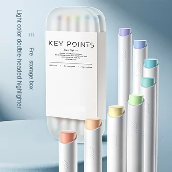 5 piezas/set de doble cabeza redonda polo fluorescente plumas Morandi marcador, línea que marca de lápiz, multi-color de la pintura de la pluma