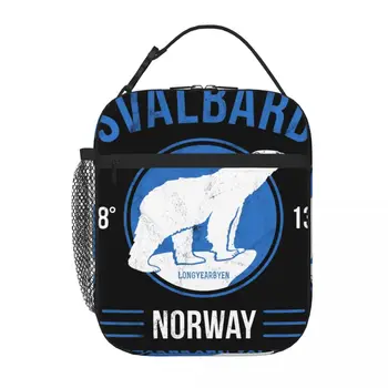 Svalbard Oso Polar Longyearbyen Bolsa Del Almuerzo De Picnic Termo De Bolsas De Comida Kawaii Bolsa De Almuerzo