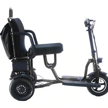 Motocicleta con discapacidad móvil plegable de tres ruedas, pedal Eléctrico triciclo triciclo eléctrico