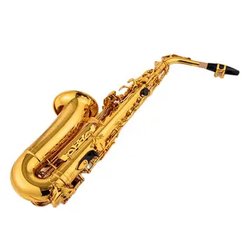 Japón Nueva 380 Saxofón Alto mi bemol Electroforesis Chapado en Oro Profesional de Instrumentos Musicales Con caja de Envío Gratis