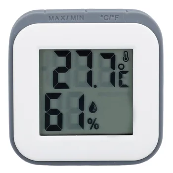 Temperatura Humedad Monitor Higrómetro Portátil De Fácil Lectura Maxmium y Min Registros Precisos Magnético para la Habitación del Bebé cuarto de Baño