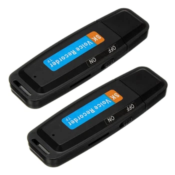 MOOL 2X Mini U-Disco de la Grabadora de Audio Digital USB 3.0 Flash de las Unidades de Apoyo Máximo de 32 gb de la Tarjeta de Memoria Negro