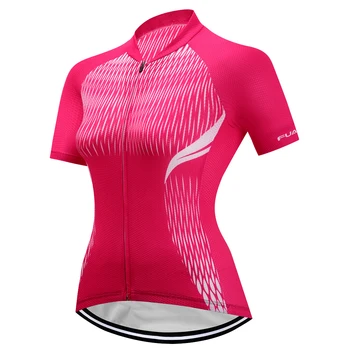 2023 Ciclismo Jersey de las Mujeres de Bicicleta de Carretera de Montaña MTB Femenino Superior de Bicicletas Camiseta de Manga Corta de las Carreras de Caballo Ropa de Verano Blusa Roja