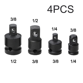 4pcs Enchufe Convertidor Adaptador Reductor Conjunto de 1/2 A 3/8 3/8 A 1/4 3/4 A 1/2 Impacto de la Unidad de Adaptador del Zócalo de Herramientas de Reparación