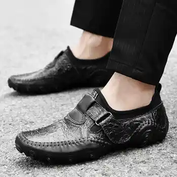 Alpargatas de Invierno para Hombre de las Zapatillas de deporte No Casual de Cuero Zapatos de Cuero de los Hombres Traner Hombres Plimsoll Zapatos de la Nueva Llegada Shose Gris de Tenis