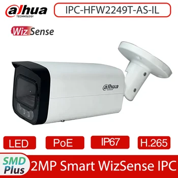 Dahua IPC-HFW2249T-COMO-IL 2MP Inteligente H. 265 Dual de la Luz a todo Color de IR 60M Bala WizSense de Seguridad de Red de la Cámara IP Construido en el Mic