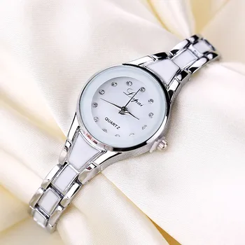 2023 Alta Calidad De Las Mujeres Relojes De Señoras De Moda De Mujer De Acero Inoxidable De Lujo De Diamantes De Imitación De Cuarzo Relojes De Pulsera Reloj De Pulsera