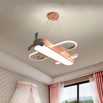 Los niños modernos aviones de la decoración interior de la lámpara del LED para el dormitorio comedor sala de estar de atenuación araña светильник потолочный