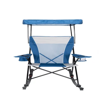 La tensión Oscilante Campamento Silla con , Azul y Gris, Desmontable Rockeros, Adulto Ultraligero silla de camping Blanco silla de Salón silla