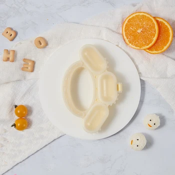 1Piece Creatividad Bola de Arroz Moldes de Mango Circular Bebé Alimentos Suplemento de Herramientas de Circular Bola de Arroz DIY Sushi Creativo Almuerzo Bento
