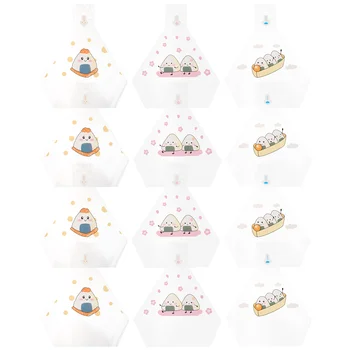 50 Pcs Triángulo Bola De Arroz Envasado Onigiri Contenedor A Granel De Decoración De Galletas Plásticos De Celofán Tratar Contenedores Japonés Kimbap