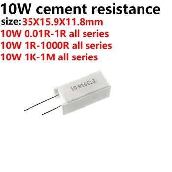 20/10PCS Vertical de cemento resistencia a la resistencia de 5W 10W 0.1 R 1R 2R 3.3 R 4.7 R 10R 20R 22R 30R 33R 47R 68R 100R 220R 330R 470R 1K