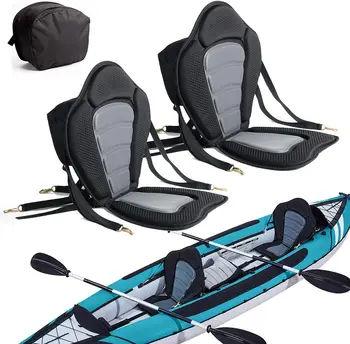 Pack de Kayak Asiento de Lujo Collar de la Canoa del Respaldo del Asiento para Sentarse En la parte Superior Acolchada Soporte para la Espalda SUP Paddle Board Asientos Desmontable con St