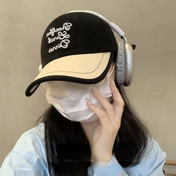 Coreano Retro de Coincidencia de Color de las Gorras de Béisbol de las Mujeres del Verano y del Otoño al aire libre de la protección solar de la Moda Bordado de Hip-hop de los Hombres de Sombreros