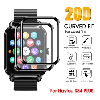 20D para Haylou Rs4 Plus Protector de la Pantalla del Smartwatch Flexible Película Protectora para Haylou Rs4 No Vidrio de Reloj Inteligente Accesorios