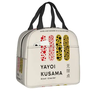 Yayoi Kusama bolsa de almuerzo de arte abstracto para mujer, bolsa de almuerzo con aislamiento térmico, la bolsa de almuerzo para p