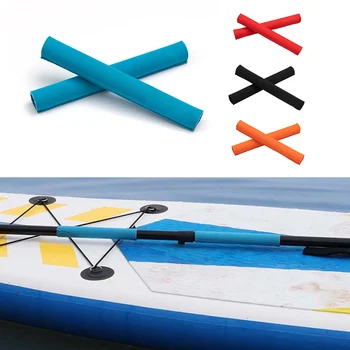 2Pcs Kayak Canoa a Remo Apretones de la Cubierta de la Hélice Manga de la Varilla Suave Antideslizante de Buceo Tela Cómoda Kayak, Remos Equipos de Cubierta