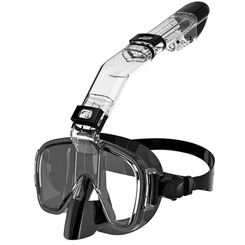 Máscara De Buceo Anti-Niebla Máscara De Snorkel Conjunto Con El Secado Completo Sistema Superior Para La Natación Libre Profesional Equipo De Snorkel Adultos Niños