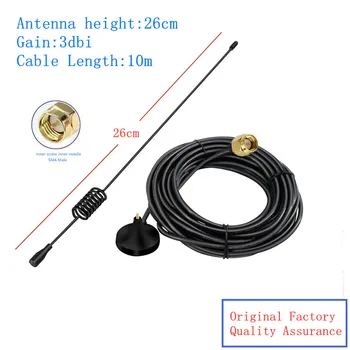 GSM/GPRS Tonto de la Antena de la Longitud del Cable de 10 m SMA Macho Lo Ag 900/1800MHZ Conector Magnético
