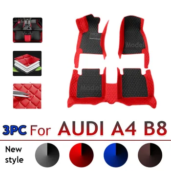 Coche alfombras de piso para AUDI A4 B8 Hatchback/Avant 2010 2011 2012 2013 2014 2015 2016 Custom auto Almohadillas de las patas de automóviles alfombra cubierta