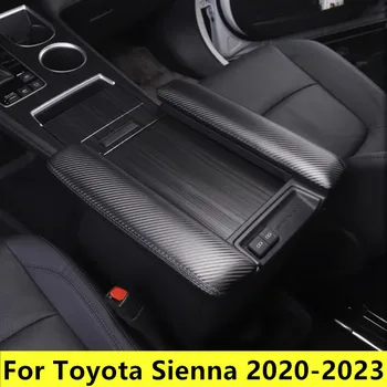 Microfibra de Cuero Apoyabrazos central y caja Cubierta de la caja Para Toyota Sienna 2020 2021 2022 2023 de los accesorios del coche interior de Protección sleev