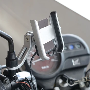 De Metal de la Motocicleta de Moto de Monte Teléfono Móvil Titular Con Soporte USB