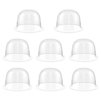 8pcs de Plástico Sombrero de los Titulares de la Cúpula Sombrero de Apoyo Sombrero de Titulares de Stands de Exhibición del Sombrero de Forma Protector para el Hogar de Viajes
