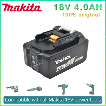 Makita 100% Original 18V 4.0 Ah de la batería Recargable de la Herramienta eléctrica de la Batería con LED de Iones de Litio de Repuesto LXT400 BL1860 BL1850 BL1840
